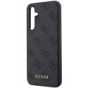 Guess GUHCSA54G4GFGR A54 5G A546 szary/grey hard case 4G Metal Gold Logo