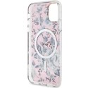 Guess GUHMN61HCFWSP iPhone 11 / Xr 6.1" różowy/pink hardcase Flower MagSafe