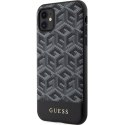 Guess GUHMN61HGCFSEK iPhone 11 / Xr 6.1" czarny/black hardcase GCube Stripes MagSafe