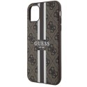 Guess GUHMN61P4RPSW iPhone 11 / Xr brązowy/brown hardcase 4G Printed Stripes MagSafe