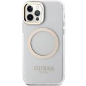 Guess GUHMP12MHTRMD iPhone 12/12 Pro 6.1" złoty/gold hardcase Metal Outline Magsafe