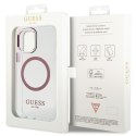 Guess GUHMP12MHTRMP iPhone 12/12 Pro 6.1" różowy/pink hard case Metal Outline Magsafe