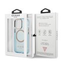 Guess GUHMP13LHTCMB iPhone 13 Pro / 13 6,1" niebieski/blue hard case Gold Outline Translucent MagSafe