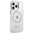 Guess GUHMP13LHTRMS iPhone 13 Pro / 13 6,1" srebrny/silver hard case Metal Outline Magsafe