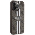 Guess GUHMP13LP4RPSW iPhone 13 Pro / 13 6.1" brązowy/brown hardcase 4G Printed Stripes MagSafe