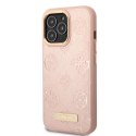 Guess GUHMP13LSAPSTP iPhone 13 Pro / 13 6,1" różowy/pink hardcase Peony Logo Plate MagSafe