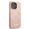 Guess GUHMP13LSAPSTP iPhone 13 Pro / 13 6,1" różowy/pink hardcase Peony Logo Plate MagSafe