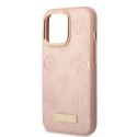 Guess GUHMP13LSAPSTP iPhone 13 Pro / 13 6,1" różowy/pink hardcase Peony Logo Plate MagSafe