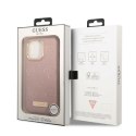 Guess GUHMP13LSAPSTP iPhone 13 Pro / 13 6,1" różowy/pink hardcase Peony Logo Plate MagSafe