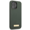 Guess GUHMP13LSPLA iPhone 13 Pro / 13 6,1" zielony/khaki hard case Silicone Logo Plate MagSafe