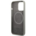 Guess GUHMP13LSPLG iPhone 13 Pro / 13 6,1" szary/grey hard case Silicone Logo Plate MagSafe