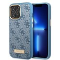 Guess GUHMP13LU4GPRB iPhone 13 Pro / 13 6,1" niebieski/blue hard case 4G Logo Plate MagSafe