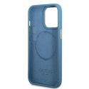 Guess GUHMP13LU4GPRB iPhone 13 Pro / 13 6,1" niebieski/blue hard case 4G Logo Plate MagSafe