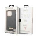 Guess GUHMP13LU4GPRK iPhone 13 Pro / 13 6,1" czarny/black hard case 4G Logo Plate MagSafe