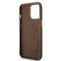 Guess GUHMP13LU4GPRW iPhone 13 Pro / 13 6,1" brązowy/brown hard case 4G Logo Plate MagSafe