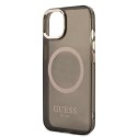 Guess GUHMP13MHTCMK iPhone 13 6,1" czarny/black hard case Gold Outline Translucent MagSafe