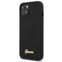 Guess GUHMP13MLSLMGBK iPhone 13 6,1" black/czarny hardcase Silicone Script Gold Logo Magsafe