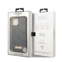 Guess GUHMP13MSAPSTG iPhone 13 6,1" szary/grey hardcase Peony Logo Plate MagSafe