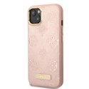 Guess GUHMP13MSAPSTP iPhone 13 6,1" różowy/pink hardcase Peony Logo Plate MagSafe