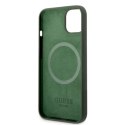 Guess GUHMP13MSBPLA iPhone 13 6,1" zielony/khaki hard case Silicone Logo Plate MagSafe