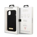 Guess GUHMP13MSPLK iPhone 13 6,1" czarny/black hard case Silicone Logo Plate MagSafe