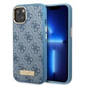 Guess GUHMP13MU4GPRB iPhone 13 6,1" niebieski/blue hard case 4G Logo Plate MagSafe