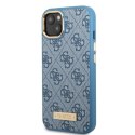 Guess GUHMP13MU4GPRB iPhone 13 6,1" niebieski/blue hard case 4G Logo Plate MagSafe