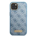 Guess GUHMP13MU4GPRB iPhone 13 6,1" niebieski/blue hard case 4G Logo Plate MagSafe