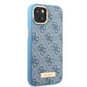 Guess GUHMP13MU4GPRB iPhone 13 6,1" niebieski/blue hard case 4G Logo Plate MagSafe