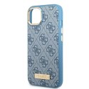 Guess GUHMP13MU4GPRB iPhone 13 6,1" niebieski/blue hard case 4G Logo Plate MagSafe