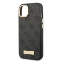 Guess GUHMP13MU4GPRK iPhone 13 6,1" czarny/black hard case 4G Logo Plate MagSafe