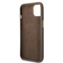 Guess GUHMP13MU4GPRW iPhone 13 6,1" brązowy/brown hard case 4G Logo Plate MagSafe