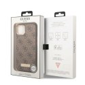 Guess GUHMP13MU4GPRW iPhone 13 6,1" brązowy/brown hard case 4G Logo Plate MagSafe