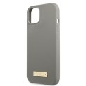 Guess GUHMP13SSPLG iPhone 13 mini 5,4" szary/grey hard case Silicone Logo Plate MagSafe