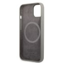 Guess GUHMP13SSPLG iPhone 13 mini 5,4" szary/grey hard case Silicone Logo Plate MagSafe