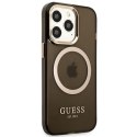 Guess GUHMP13XHTCMK iPhone 13 Pro Max 6,7" czarny/black hard case Gold Outline Translucent MagSafe