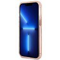 Guess GUHMP13XHTCMP iPhone 13 Pro Max 6,7" różowy/pink hard case Gold Outline Translucent MagSafe