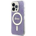 Guess GUHMP14LH4STU iPhone 14 Pro 6.1" purpurowy/purple hardcase 4G MagSafe