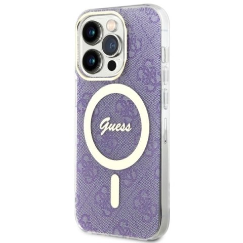 Guess GUHMP14LH4STU iPhone 14 Pro 6.1" purpurowy/purple hardcase 4G MagSafe