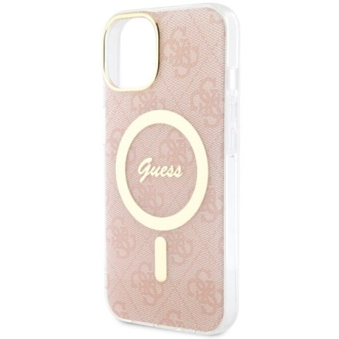 Guess GUHMP14SH4STP iPhone 14 6.1" różowy/pink hardcase 4G MagSafe