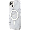 Guess GUHMP14SPCUMAH iPhone 14 6.1" biały/white hardcase Marble MagSafe