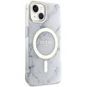 Guess GUHMP14SPCUMAH iPhone 14 6.1" biały/white hardcase Marble MagSafe