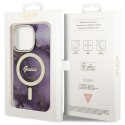 Guess GUHMP14XHTMRSU iPhone 14 Pro Max 6.7" purpurowy/purple hardcase Golden Marble MagSafe