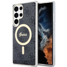 Guess GUHMS23LH4STK S23 Ultra S918 czarny/black hardcase 4G MagSafe