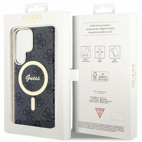 Guess GUHMS23LH4STK S23 Ultra S918 czarny/black hardcase 4G MagSafe