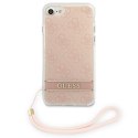 Guess GUOHCI8H4STP iPhone SE 2022 / SE 2020 / 7/ 8 różowy/pink hardcase 4G Print Strap