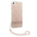 Guess GUOHCI8H4STP iPhone SE 2022 / SE 2020 / 7/ 8 różowy/pink hardcase 4G Print Strap