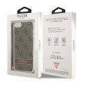 Guess GUOHCI8H4STW iPhone SE 2022 / SE 2020 / 7/ 8 brązowy/brown hardcase 4G Print Strap