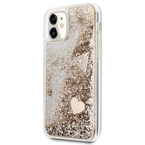 Guess GUOHCN61GLHFLGO iPhone 11 / Xr 6,1" gold/złoty hardcase Glitter Charms