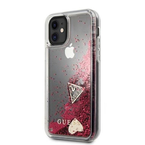 Guess GUOHCN61GLHFLRA iPhone 11 6,1" / Xr malinowy/raspberry hardcase Glitter Charms